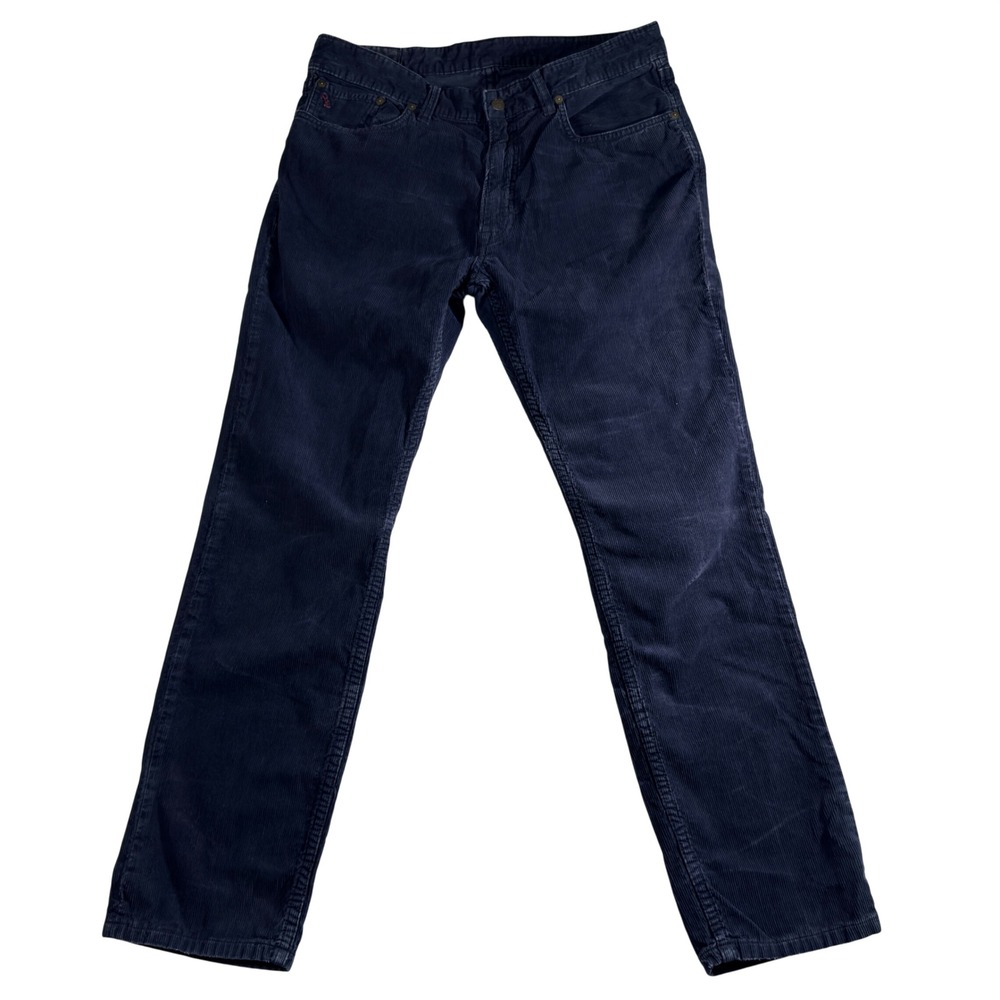 Polo Ralph Lauren Corduroy Pants 32 Navy Blue Y2K Preppy Minimalist Academia